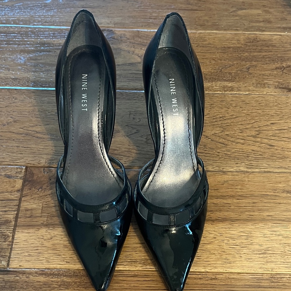 Nine West Black Patent Heels